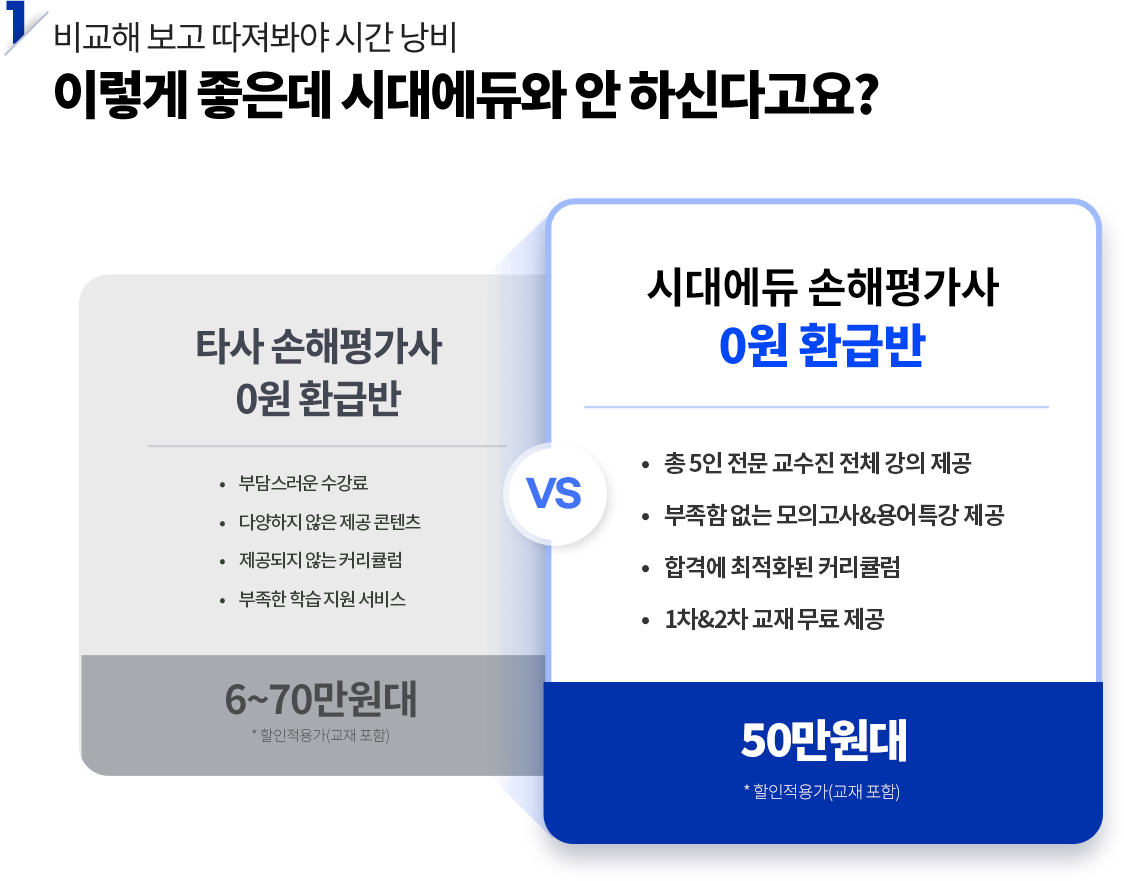 착한 수강료 & 최상의 합격 혜택