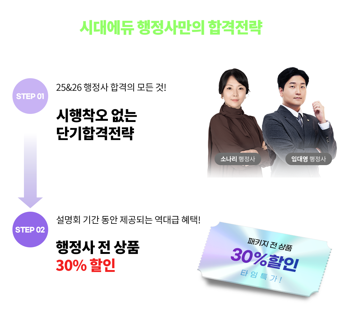 노베이스 초시생도 합격생으로 만드는 시대에듀 행정사만의 합격전략!